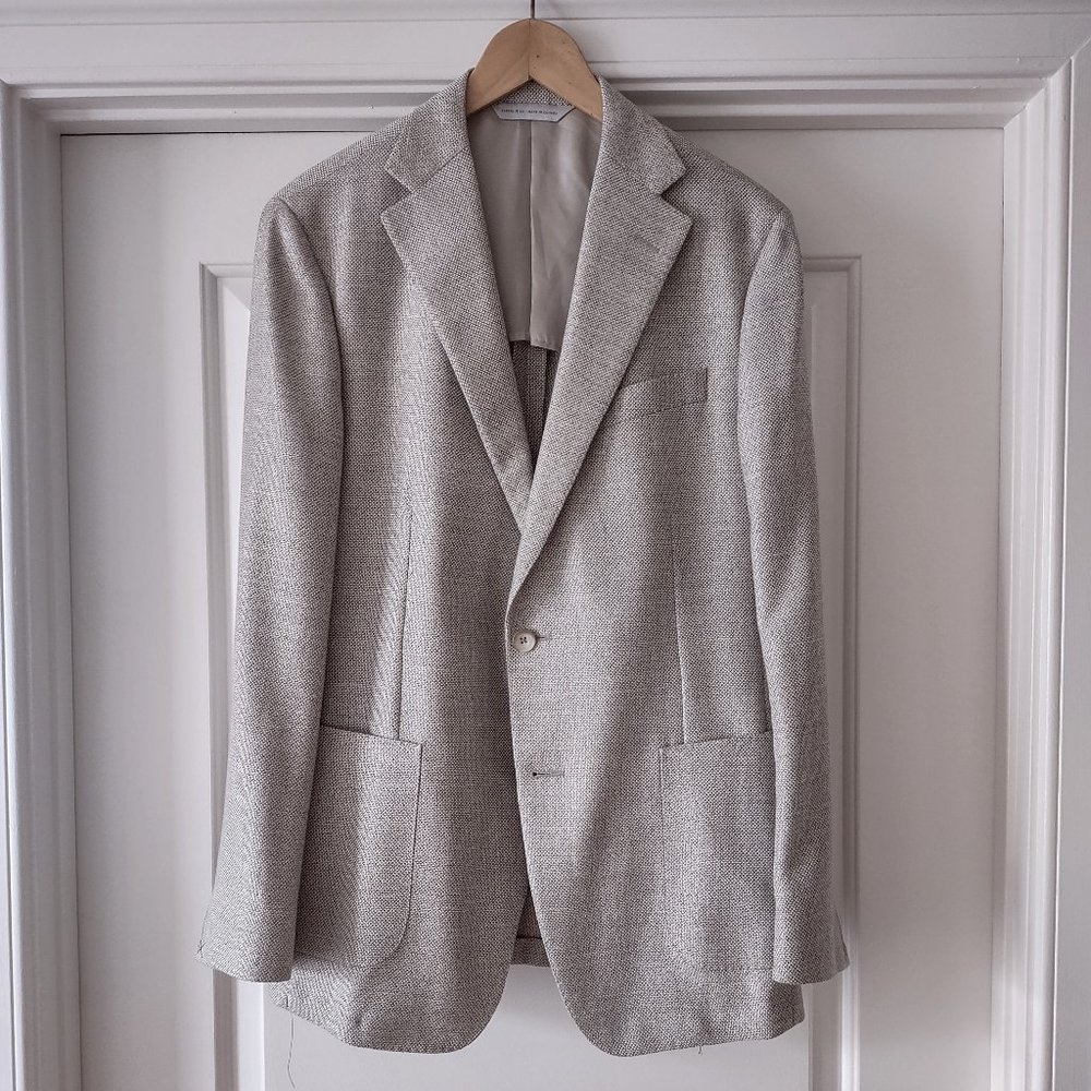 SAMUELSOHN Summertime Wool Silk Loro Piana Tan Jacket